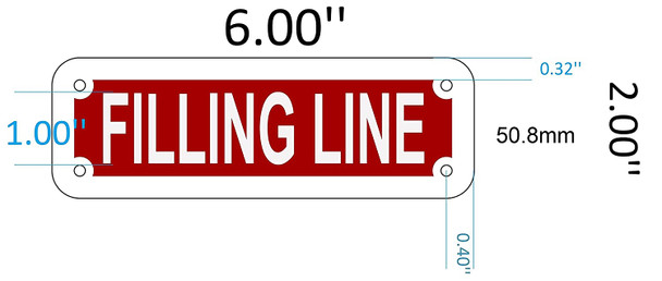 SIGNS FILLING LINE SIGN (RED REFLECTIVE ,