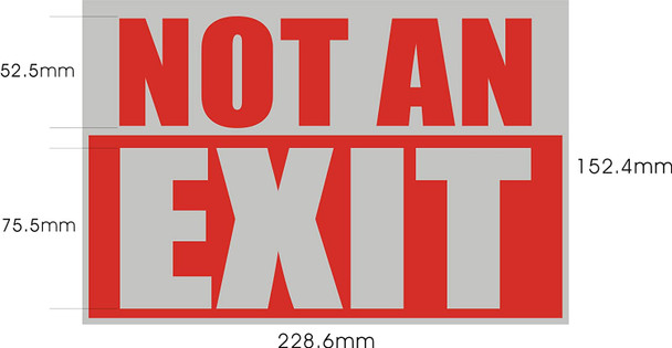 SIGNS NOT an EXIT Sign -(Aluminium, Brush