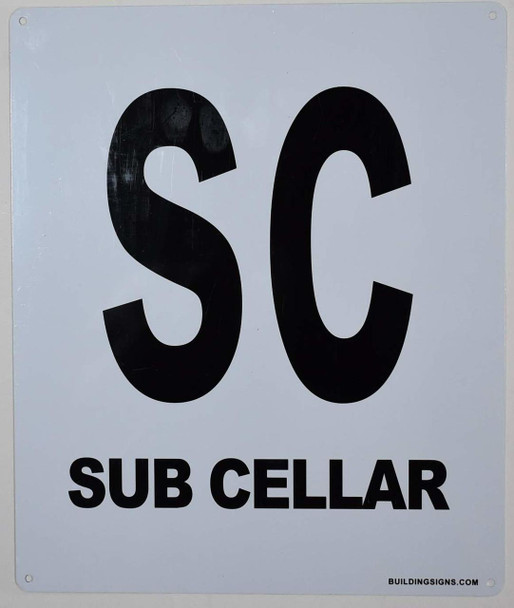 SIGNS SUB Cellar Sign (White, Rust Free