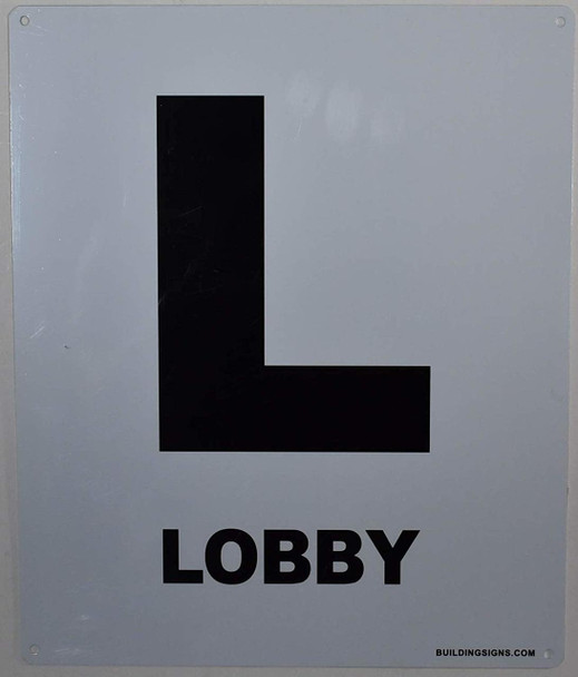 SIGNS Lobby Sign (White, Rust
