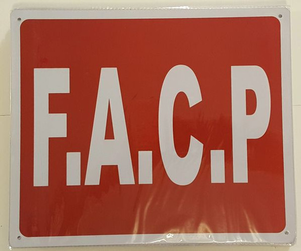 FACP SIGN (Aluminium Reflective , RED