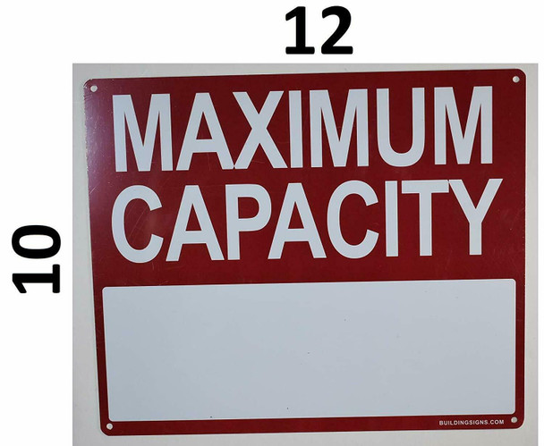 TANK CAPACITY SIGNS