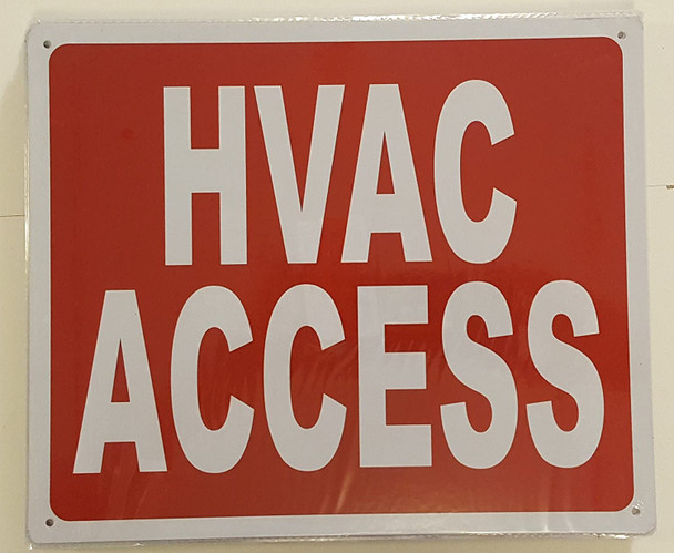 HVAC ACCESS SIGN (Aluminium Reflective ,