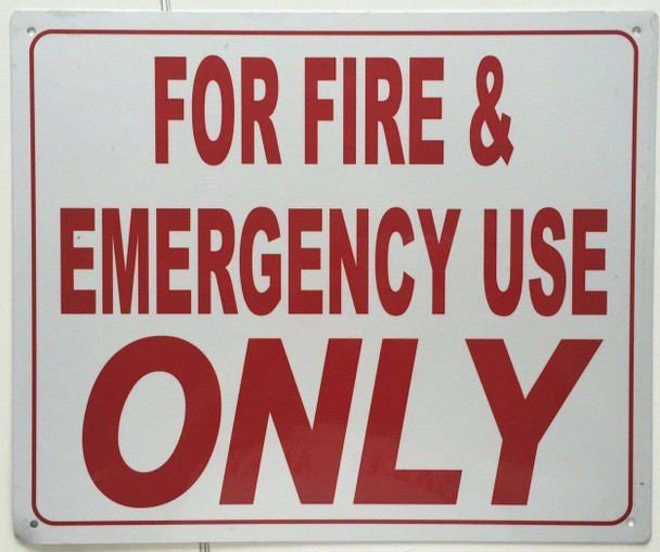 FOR FIRE AND EMERGENCY USE ONLY