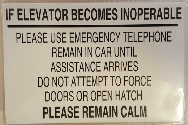 SIGNS ELEVATOR SIGN ( Aluminium