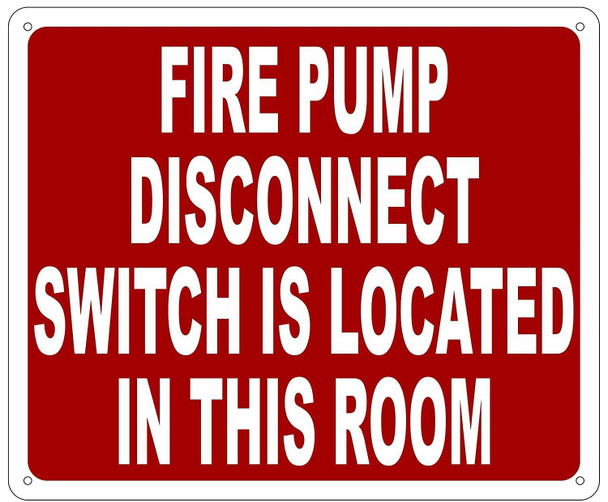 SIGNS FIRE PUMP DISCONNECT SWITCH
