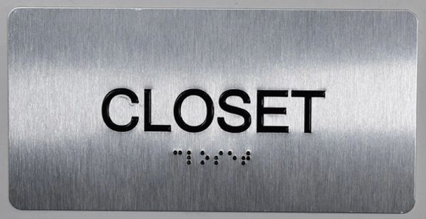 SIGNS Closet Sign ADA -Tactile Touch Braille