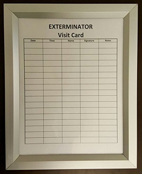 Exterminator visit Frame 8.5" X 11"