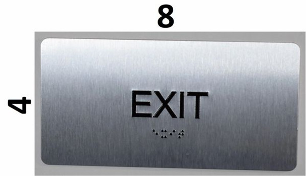 SIGNS EXIT Sign Silver-Tactile Touch