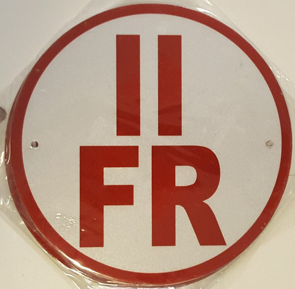 II-FR Floor Truss Circular Sign (WHITE