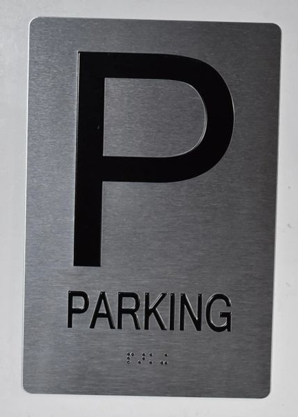 SIGNS Parking Floor Number Sign Silver -