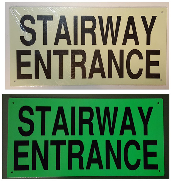 STAIRWAY ENTRANCE sign