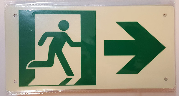 RUNNING MAN RIGHT ARROW SIGN