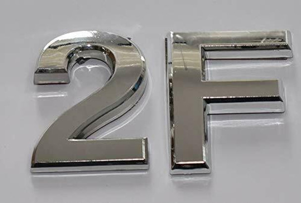 1 PCS - Apartment Number Sign/Mailbox Number Sign, Door Number Sign. Letter F Silver,3D