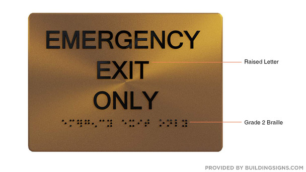 BUILDING MANAGEMENT SIGN- Emergency EXIT ONLY