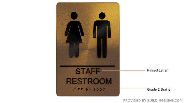 Compliance Sign-Staff Restroom