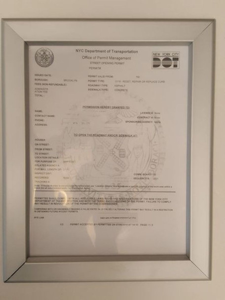 Department of transportation permit frame