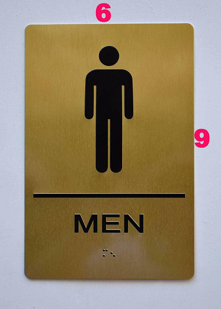 SIGNS MEN RESTROOM Sign -Tactile Signs Tactile