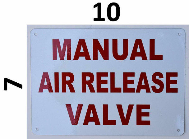 Sign Manual air Release Valve