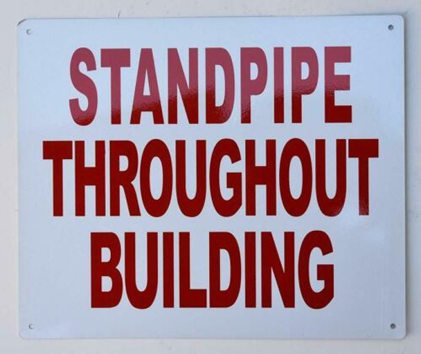 Standpipe Throughout Building Sign