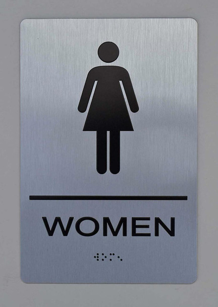 WOMEN Restroom Sign ADA Sign -Tactile