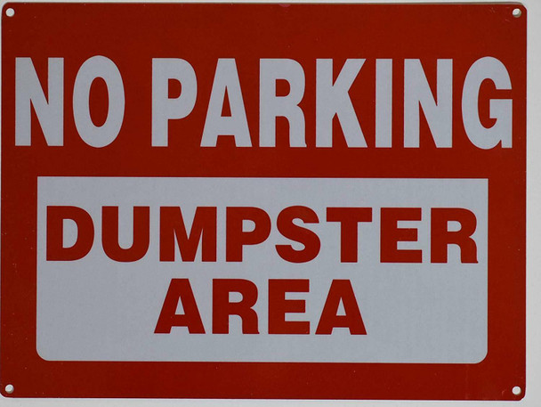 Compliance Sign-NO Parking Dumpster Area