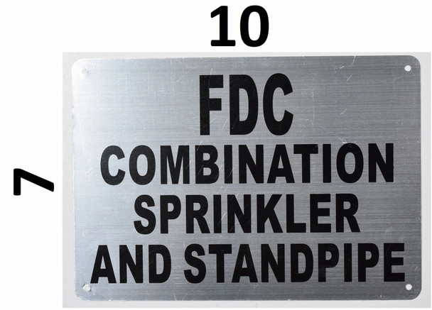 fire department connection combination sprinkler and standpipe sign