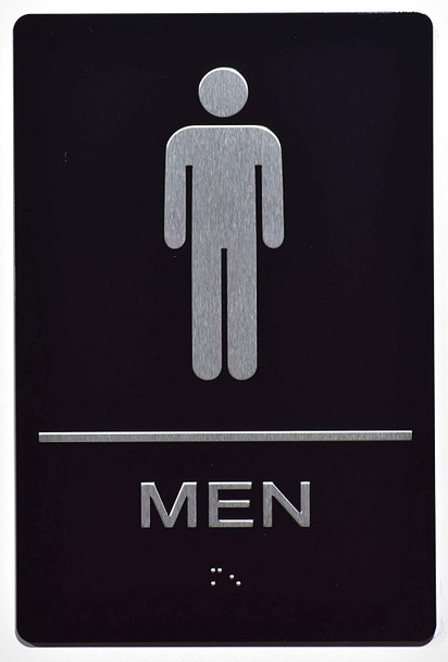 SIGNS MEN RESTROOM Sign Tactile Signs