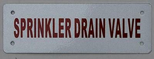 Fire Department Sign- Sprinkler DRAIN VALVE