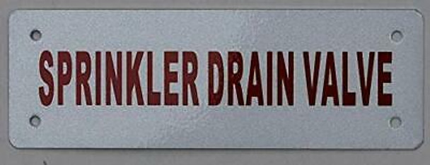 Compliance Sign- Sprinkler DRAIN VALVE