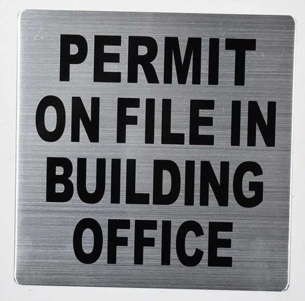 Sign Permit ON File in Building Office