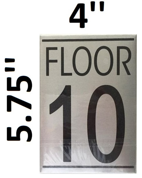 FLOOR NUMBER 10 SIGN