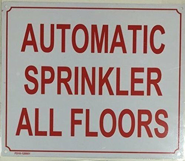 AUTOMATIC SPRINKLER ALL FLOORS SIGN