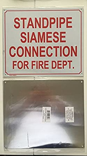 STANDPIPE SIAMESE CONNECTION FOR FIRE DEPARTMENT SIGN