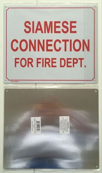SIAMESE CONNECTION FOR FIRE DEPARTMENT SIGN