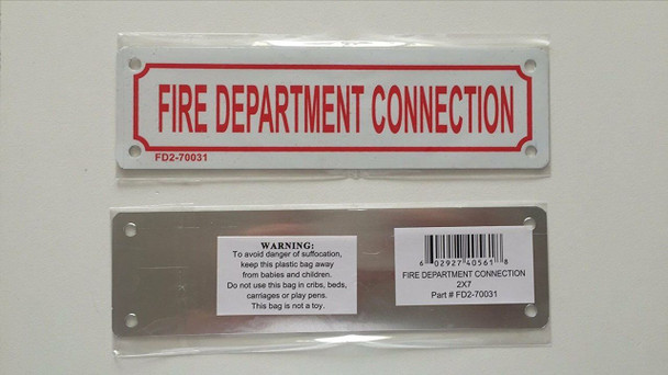 FIRE DEPARTMENT CONNECTION SIGNS