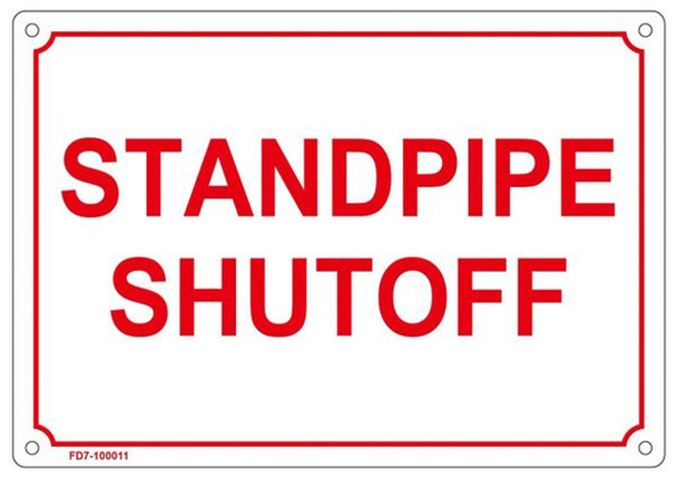 COMBINATION STANDPIPE SHUTOFF SIGN