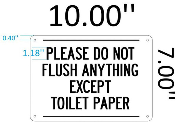 DO NOT FLUSH PAPER TOWELS SIGNS