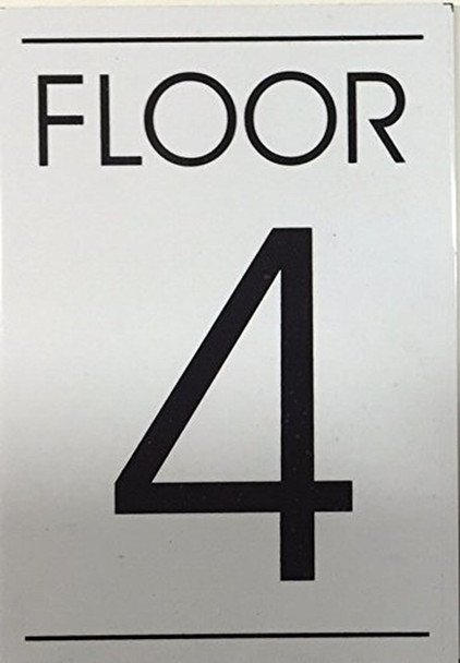 FLOOR NUMBER 4 SIGN