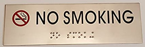 SIGNS NO SMOKING Sign -Tactile