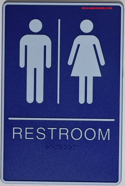 RESTROOMS SIGN