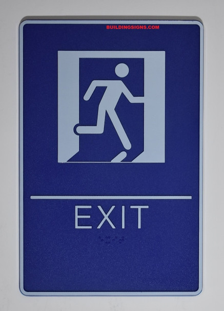 EXIT Sign- - BRAILLE PLASTIC ADA