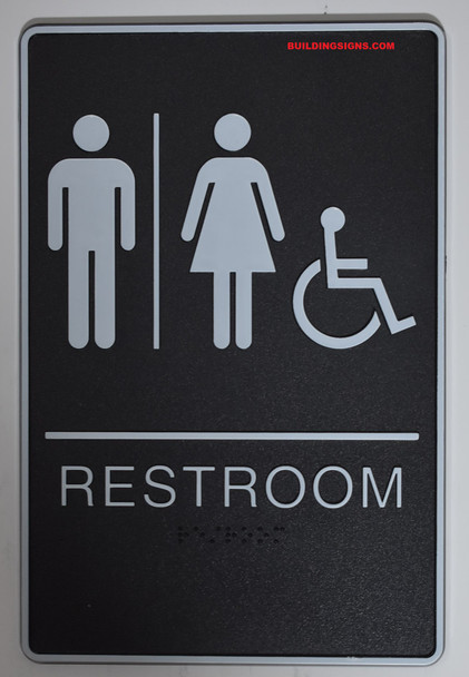 RESTROOMS SIGN