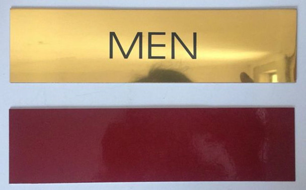 MEN SIGN - GOLD ALUMINUM (ALUMINUM Singage