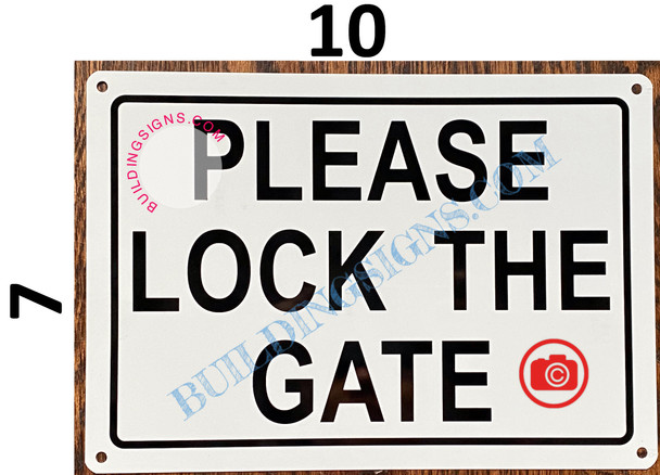 PLEASE LOCK THE GATE SIGN