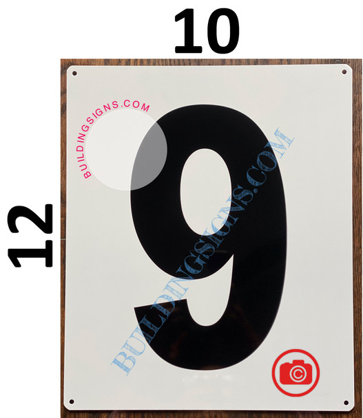 NUMBER 9 SIGN