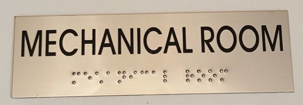 MECHANICAL ROOM Sign -Tactile Signs