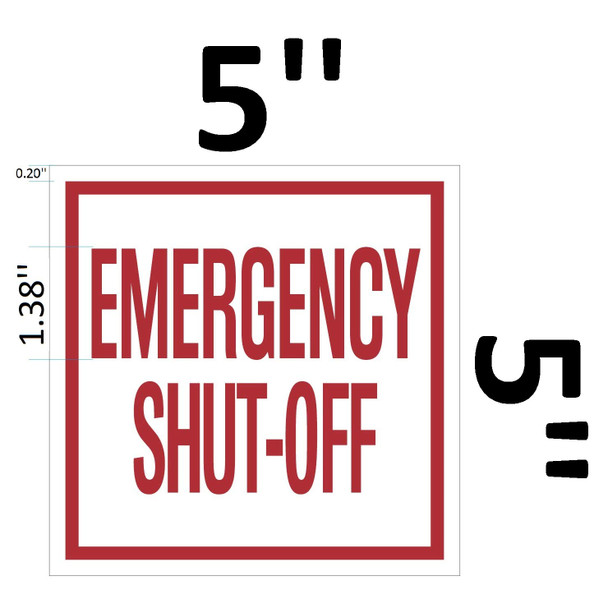 Signage 2 pcs -Emergency Shut-Off  (