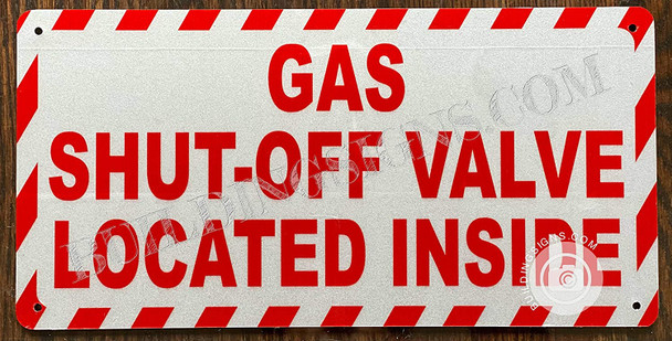 Gas Shut-Off Valve Located Inside Sign