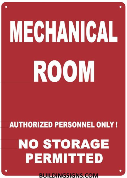 MECHANICAL ROOM AUTHORIZED PERSONNEL ONLY !